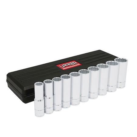 Urrea 1/2" drive 12-point deep socket set 10PC 5400PH